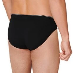 Schiesser Supermini 173807/000 Slip, Baumwoll-Stretch, Schwarz -MR Wasch Geschaft 362256 norm3