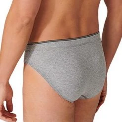 Schiesser Supermini 173807/202 Slip, Baumwoll-Stretch, Grau meliert, Grau -MR Wasch Geschaft 362258 norm3