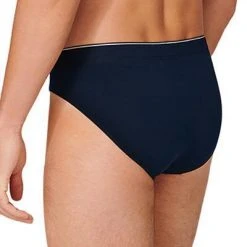 Schiesser Supermini 173807/803 Slip, Baumwoll-Stretch, Dunkelblau -MR Wasch Geschaft 362259 norm3