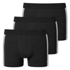 Schiesser Shorts 3er Pack 173816/000 Trunks, Baumwoll-Stretch, Schwarz -MR Wasch Geschaft 362277 norm4