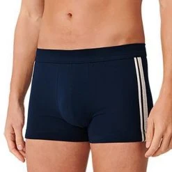 Schiesser Shorts 3er Pack 173816/803 Trunks, Baumwoll-Stretch, Dunkelblau -MR Wasch Geschaft 362280 norm2