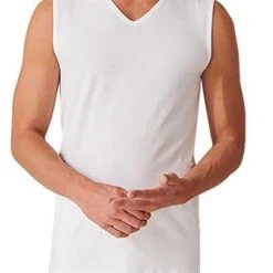 Schiesser Tank Top 2er Pack 173981/100 Tanktops, Baumwoll-Stretch, Weiß -MR Wasch Geschaft 362287 norm2