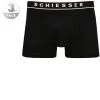 Schiesser Shorts 3er Pack 173983/000 Trunks, Baumwoll-Stretch, Schwarz