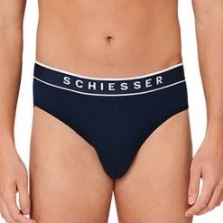 Schiesser Rio-Slip 3er Pack 173984/803 Slips, Baumwoll-Stretch, Dunkelblau -MR Wasch Geschaft 362308 norm2