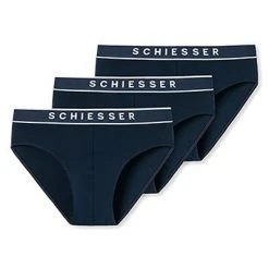Schiesser Rio-Slip 3er Pack 173984/803 Slips, Baumwoll-Stretch, Dunkelblau -MR Wasch Geschaft 362308 norm4