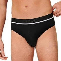 Schiesser Rio-Slip 3er Pack 173985/901 Slips, Baumwoll-Stretch, Grau meliert-schwarz, Schwarz-grau -MR Wasch Geschaft 362323 norm2