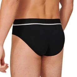 Schiesser Rio-Slip 3er Pack 173985/901 Slips, Baumwoll-Stretch, Grau meliert-schwarz, Schwarz-grau -MR Wasch Geschaft 362323 norm3