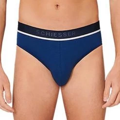 Schiesser Rio-Slip 3er Pack 173985/908 Slips, Baumwoll-Stretch, Marine, Blau-schwarz -MR Wasch Geschaft 362324 norm2