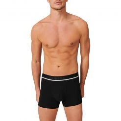 Schiesser Shorts 3er Pack 173986/901 Trunks, Baumwoll-Stretch, Schwarz-grau meliert, Schwarz-grau