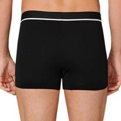 Schiesser Shorts 3er Pack 173986/901 Trunks, Baumwoll-Stretch, Schwarz-grau meliert, Schwarz-grau -MR Wasch Geschaft 362327 norm3