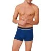 Schiesser Shorts 3er Pack 173986/908 Trunks, Baumwoll-Stretch, Blau-schwarz