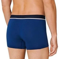 Schiesser Shorts 3er Pack 173986/908 Trunks, Baumwoll-Stretch, Blau-schwarz -MR Wasch Geschaft 362328 norm3