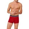 Schiesser Shorts 3er Pack 173986/909 Trunks, Baumwoll-Stretch, Rot-blau grau, Rot-blau-grau