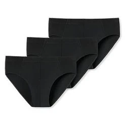 Schiesser Supermini 3er Pack 173987/000 Slips, Baumwoll-Stretch, Schwarz -MR Wasch Geschaft 362331 norm4
