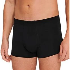 Schiesser Shorts 3er Pack 173988/000 Trunks, Baumwoll-Stretch, Schwarz -MR Wasch Geschaft 362334 norm2