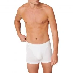 Schiesser Shorts 174004/100 Trunk, Baumwolle, Weiß