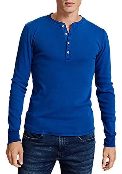 Schiesser Revival Karl-Heinz Henley 1/1 172123/824 Longsleeve, Baumwolle, Indigo 2 Schiesser Revival Karl-Heinz Henley 1/1 172123/824 Longsleeve, Baumwolle, Indigo – Bild 2