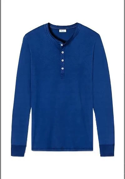 Schiesser Revival Karl-Heinz Henley 1/1 172123/824 Longsleeve, Baumwolle, Indigo 5 Schiesser Revival Karl-Heinz Henley 1/1 172123/824 Longsleeve, Baumwolle, Indigo – Bild 5