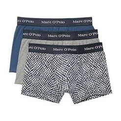 Marc O'Polo Shorts 3er Pack 174515/816 Trunks, Baumwoll-Stretch, Jeansblau -MR Wasch Geschaft 362406 norm4