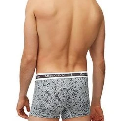 Marc O'Polo Shorts 3er Pack 174519/203 Trunks, Baumwoll-Stretch, Anthrazit-nachtblau, Anthrazit -MR Wasch Geschaft 362409 norm2