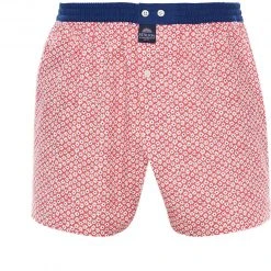 MC ALSON Boxer-Shorts 4336/blau-rot Boxershorts, Baumwolle, Rot-marine gemustert