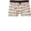 MC ALSON Jersey Boxer-Shorts J4204/blau-orange Trunk, Baumwoll-Jersey, Blau-orange gemustert