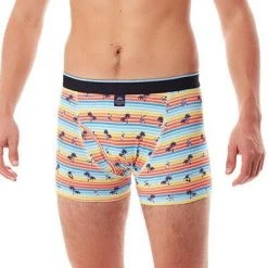 MC ALSON Jersey Boxer-Shorts J4204/blau-orange Trunk, Baumwoll-Jersey, Blau-orange gemustert -MR Wasch Geschaft 362701 norm2