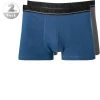 bugatti Pants 2er Pack 50016/6061/830 Trunks, Baumwoll-Stretch, Grau-blau