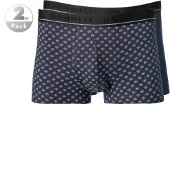 bugatti Boxer Briefs 2er Pack 50188/6061/635 Trunks, Baumwoll-Stretch, Blau gemustert, Blau
