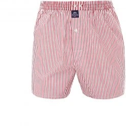 MC ALSON Boxer-Shorts 0233/rot-weiß Boxershorts, Baumwolle, Kirschrot-weiß