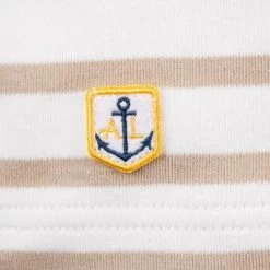 Armor lux T-Shirt 02297/GWZ Longsleeve, Baumwolle, Weiß-sand gestreift, Weiß-sand -MR Wasch Geschaft 364066 norm3