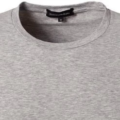 Ermenegildo Zegna Stre. Cot. T-Shirt N2M20005/020 Baumwolle, Grau meliert, Grau -MR Wasch Geschaft 364796 norm2