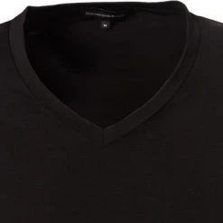Ermenegildo Zegna Stre. Cot. V-Shirt N2M80005/001 T-Shirt, Baumwolle, Schwarz -MR Wasch Geschaft 364798 norm2