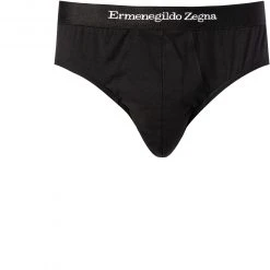 Ermenegildo Zegna Stretch Cotton Midi N2L61005/001 Slip, Baumwoll-Stretch, Schwarz