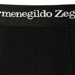 Ermenegildo Zegna Stret. Cotton Trunk N2LC6005/001 Baumwoll-Stretch, Schwarz -MR Wasch Geschaft 364814 norm2