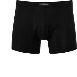 Ermenegildo Zegna Stret. Cotton Boxer N2LC7005/001 Trunk, Baumwoll-Stretch, Schwarz