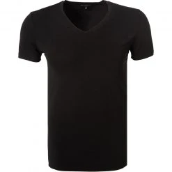 Ermenegildo Zegna Micromodal V-Shirt N2M80006/001 T-Shirt, Mikrofaser, Schwarz