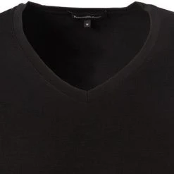 Ermenegildo Zegna Micromodal V-Shirt N2M80006/001 T-Shirt, Mikrofaser, Schwarz -MR Wasch Geschaft 364844 norm2