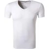 Ermenegildo Zegna Micromodal V-Shirt N2M80006/100 T-Shirt, Mikrofaser, Weiß