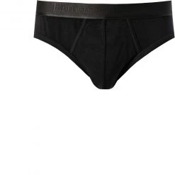 Ermenegildo Zegna Bi Pack Midi Brief N2X40008/001 Slips, Baumwoll-Stretch, Schwarz