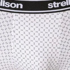 Strellson Shorts 3er Pack 531440/754 Trunks, Baumwoll-Stretch, Navy-weiß gemustert, Weiß-navy-multicolor -MR Wasch Geschaft 366772 norm5