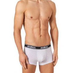 Strellson Shorts 3er Pack 531424/701 Trunks, Baumwoll-Stretch, Weiß gemustert, Weiß-schwarz-multicolor -MR Wasch Geschaft 366774 norm2