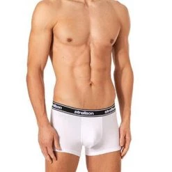 Strellson Shorts 3er Pack 531424/701 Trunks, Baumwoll-Stretch, Weiß gemustert, Weiß-schwarz-multicolor -MR Wasch Geschaft 366774 norm3