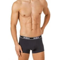 Strellson Shorts 3er Pack 531432/702 Trunks, Baumwoll-Stretch, Navy-petrol gemustert, Petrol-navy -MR Wasch Geschaft 366775 norm3