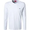 HUGO Longsleeve Derol 50447977/100 Baumwolle, Weiß