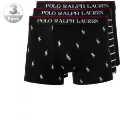 Polo Ralph Lauren Trunks 3er Pack 714830299/009 Baumwoll-Stretch, Schwarz-weiß gemustert, Black-white