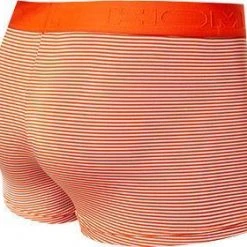 HOM HO1 Simon Boxer Briefs 359850/R0OW Trunk, Modal-Stretch, Orange-weiß gestreift, Orange-weiß -MR Wasch Geschaft 368856 norm3