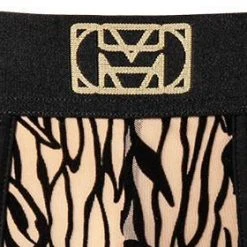 HOM Trunk Adonis 402049/J004 Mikrofaser-Stretch semitransparent, Beige-schwarz, Gemustert, Schwarz -MR Wasch Geschaft 369908 norm2