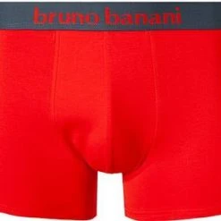 bruno banani Shorts 2er Pack Flow. 2203-1388/4223 Trunks, Baumwoll-Stretch, Rot-grau, Feuerrot-graphitgrau -MR Wasch Geschaft 370118 norm2