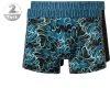 bruno banani Shorts 2er Pack 2201-2283/4234 Trunks, Baumwoll-Stretch, Petrol-schwarz gemustert, Imperialblau-schwarz